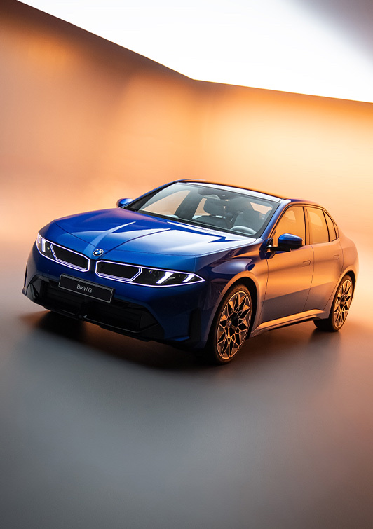 Three-quarter front view of 2027 BMW i3 Sedan
