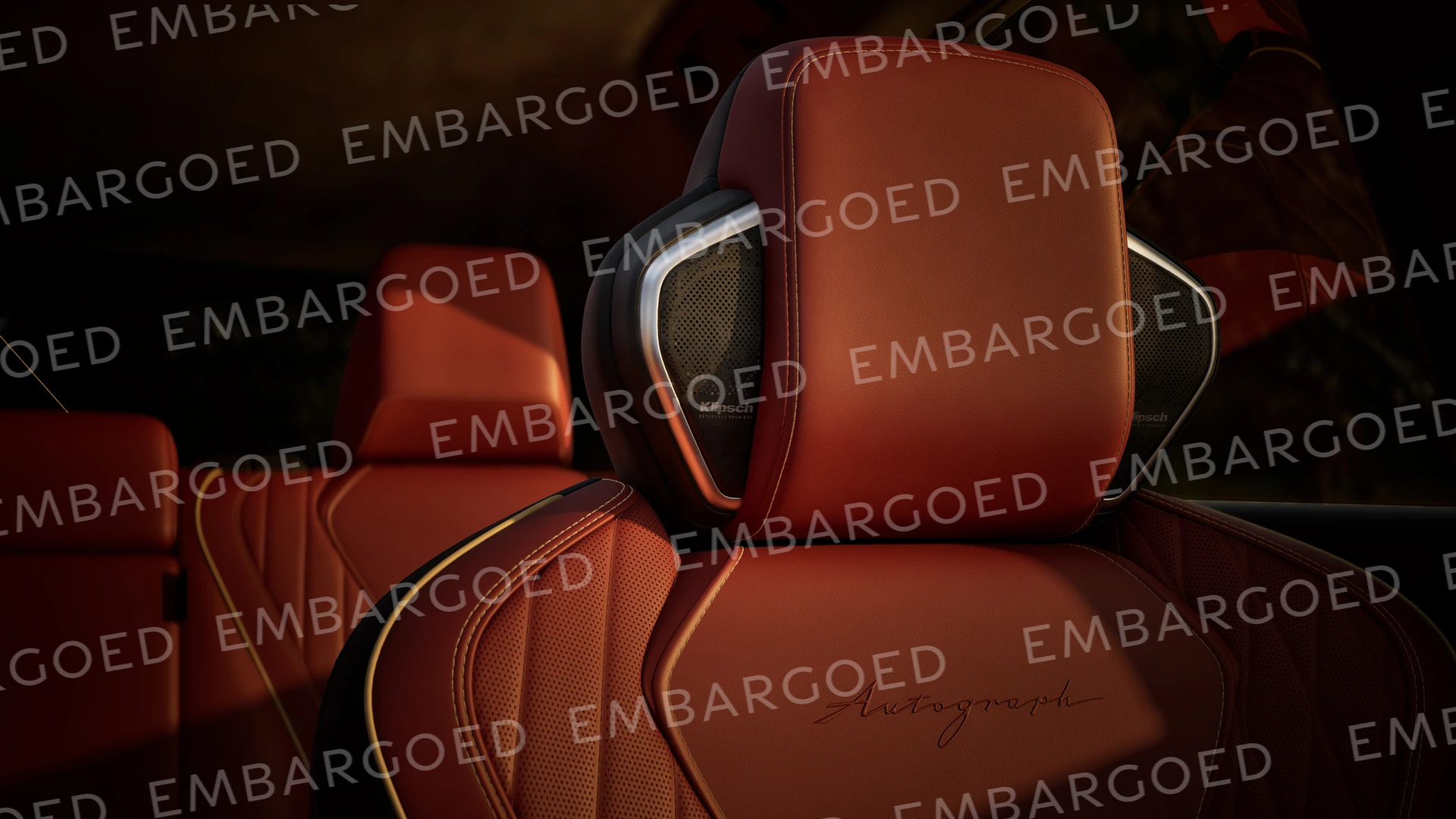 Individual front-row headrest speakers