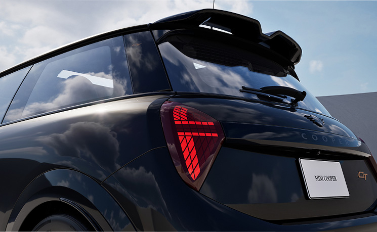 Close up winglets located on the rear of the 1998 GT Edition MINI Cooper.