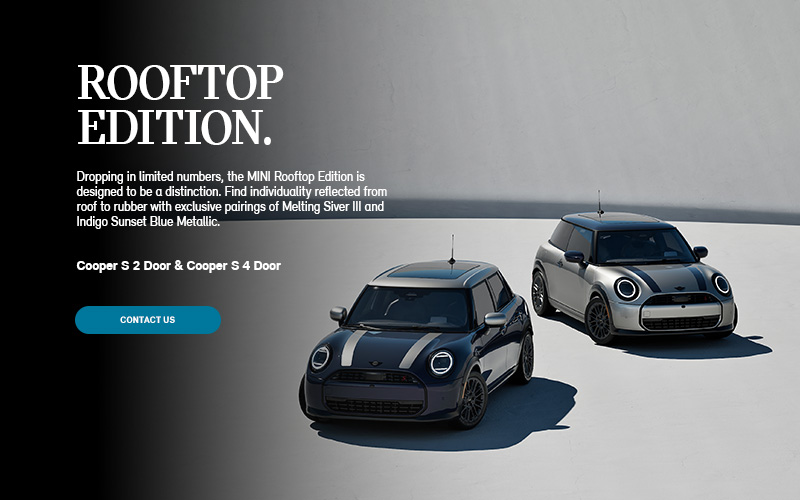 Side by side shot of Rooftop Edition MINI Cooper