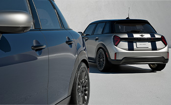 Close up view of Metallic and Indigo Rooftop Edition vehicles.