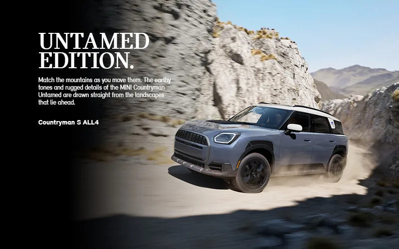 Untamed Edition. Countryman S ALL4 on a canyon dirt road.