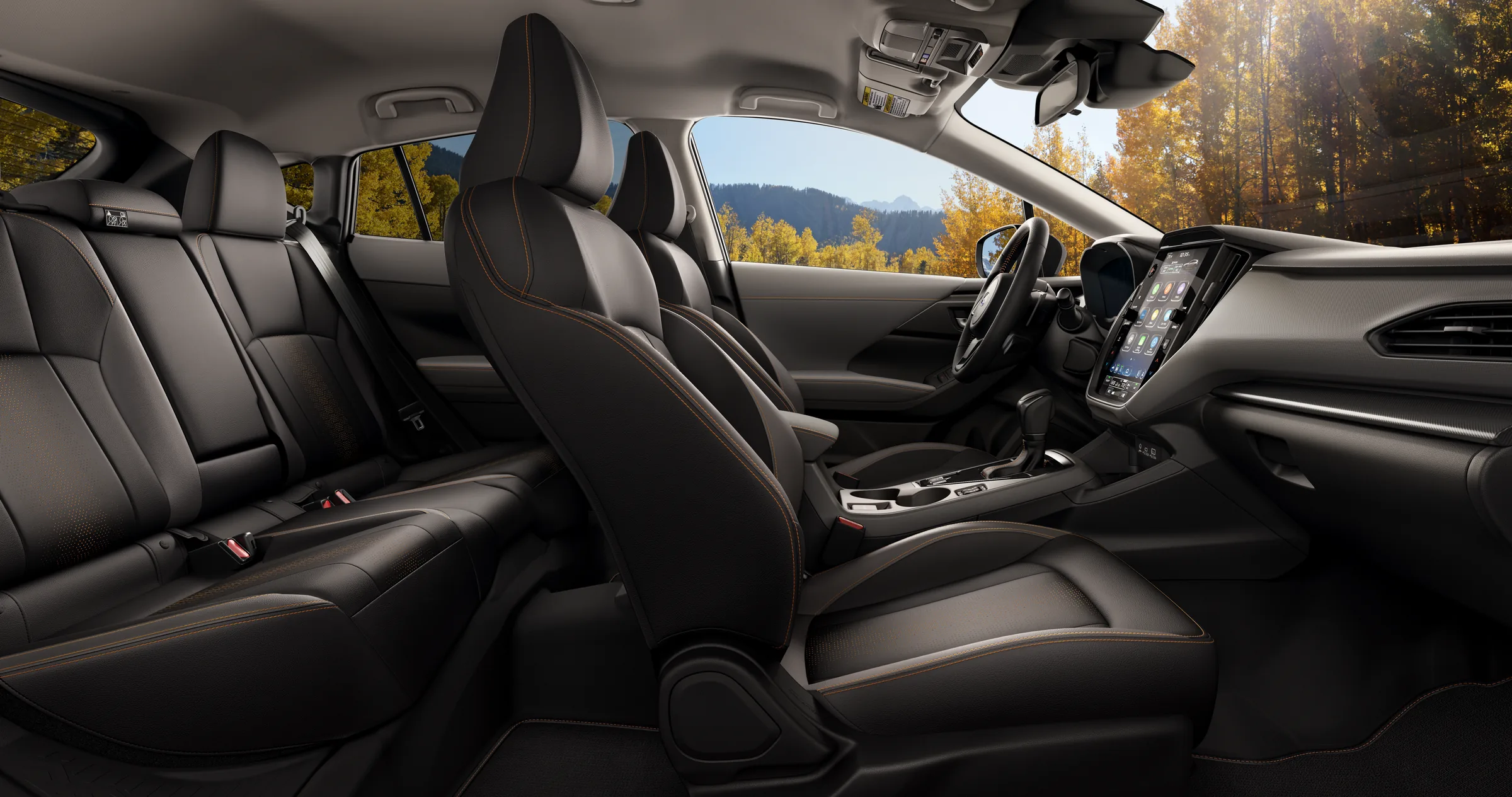 2027 Subaru Crosstrek Limited Shown in Black Leather w/ Orange Stitch