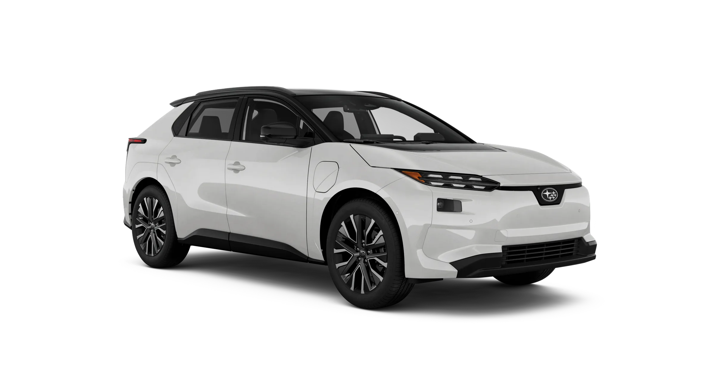 2027 Subaru Solterra Touring XT shown in Cosmic White Pearl Two Tone