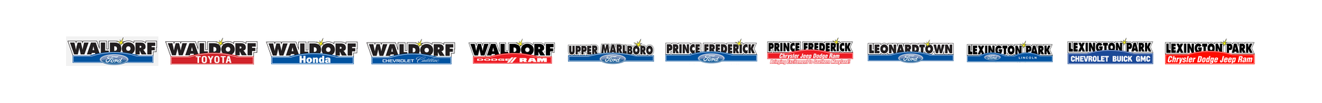Southern Maryland Auto Group dealership logos