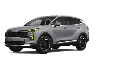 White 2026 Kia Sportage Hybrid SUV in front three-quarter studio view