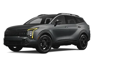 Gray 2026 Kia Sportage Plug-in Hybrid SUV in front three-quarter studio view