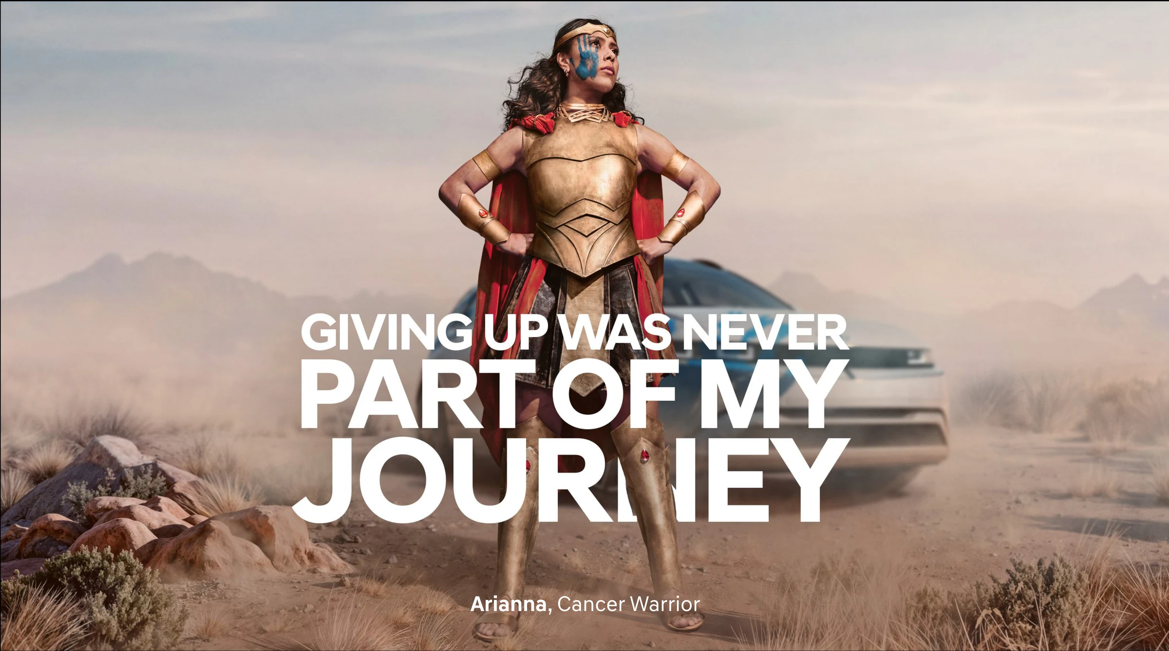 Arianna, Cancer Warrior. Giving up was never part of my journey.