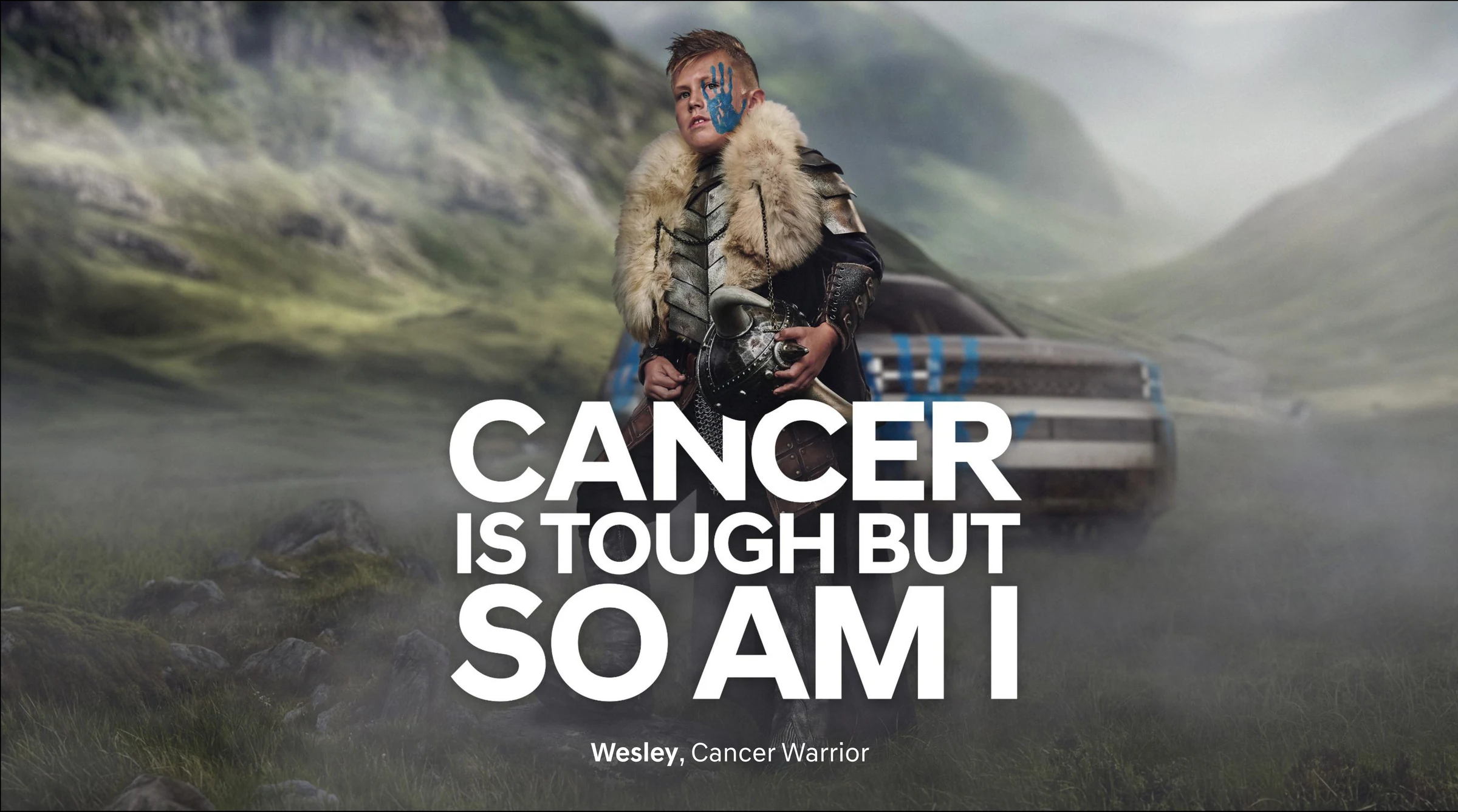 Wesley, Cancer Warrior. Cancer is tough, but so am I.