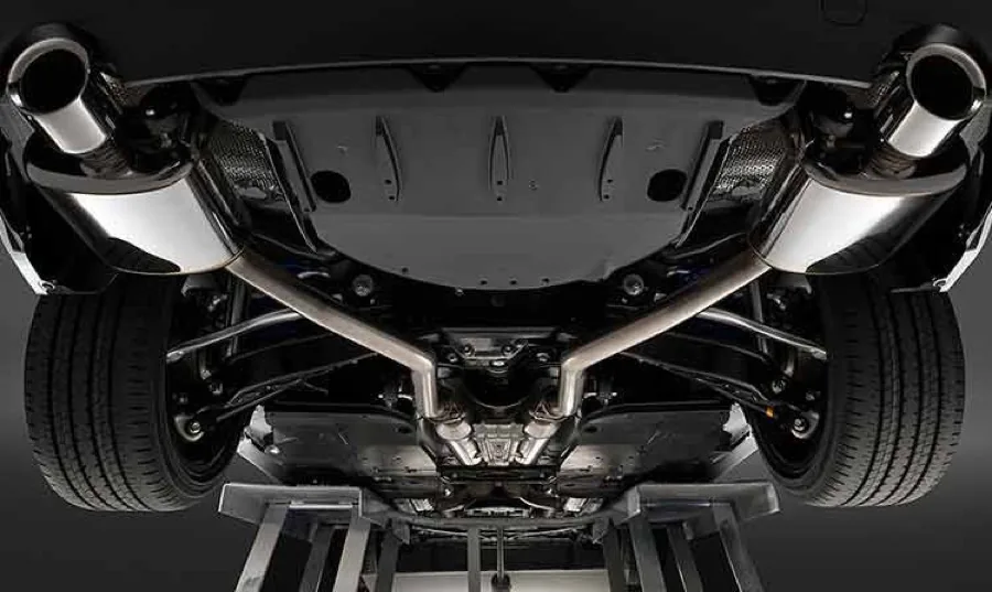 Lexus F Sport dual exhaust accessories underbody