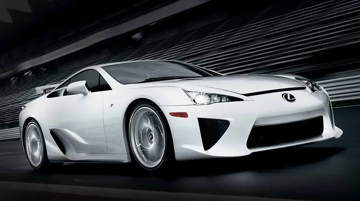 Lexus LFA supercar on a racetrack