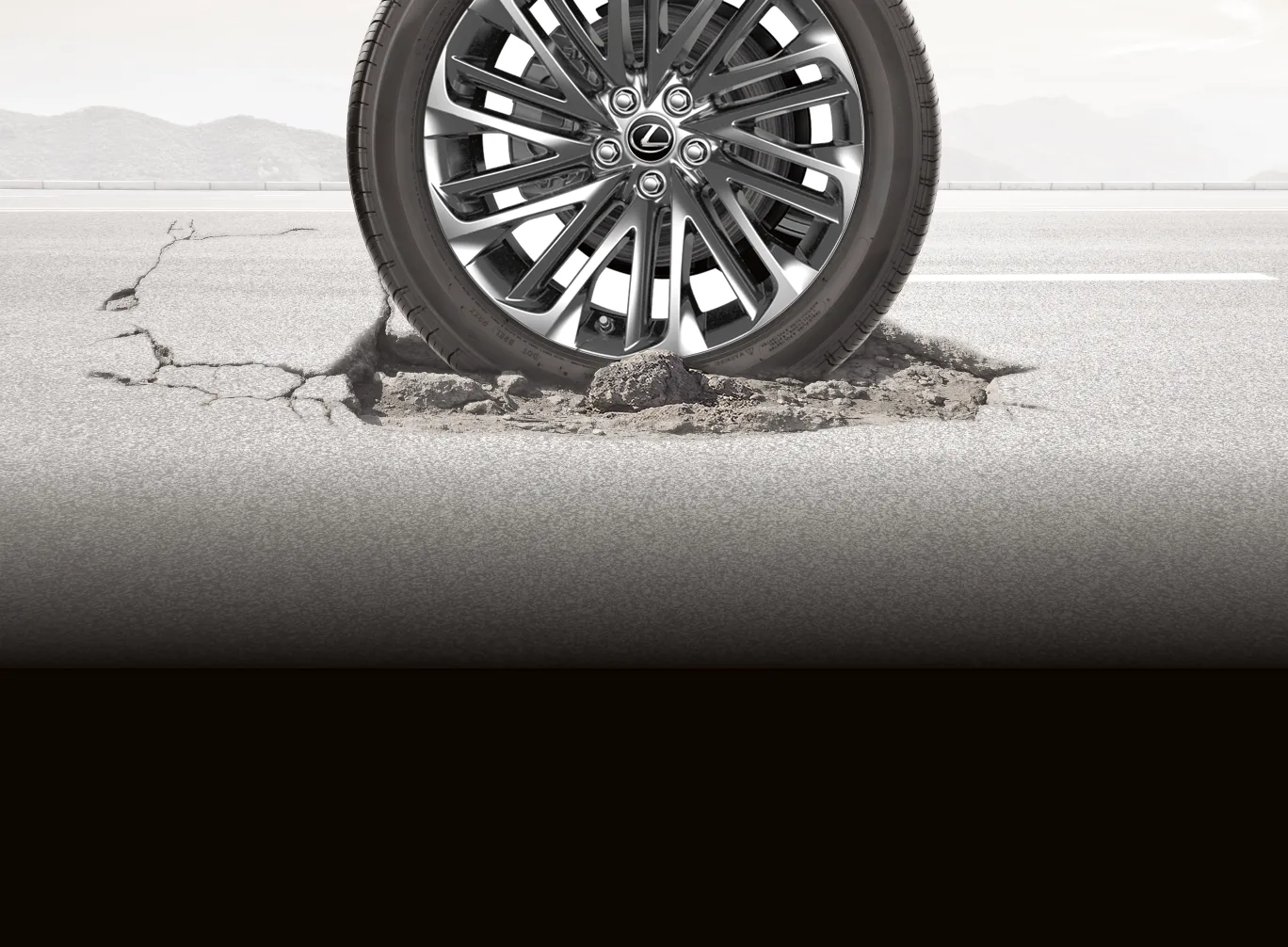 Road hazard coverage included with eligible Lexus Tire Center purchases